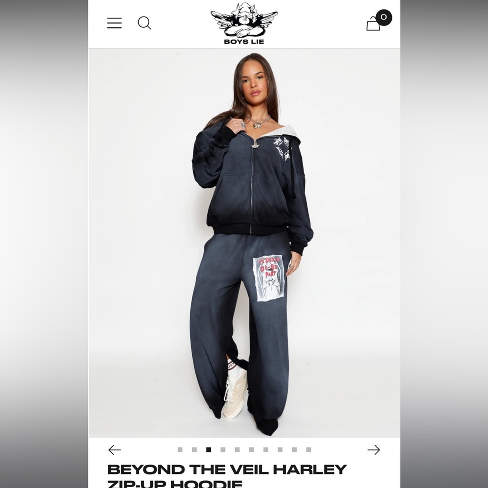Boys Lie Beyond the Veil Harley Zip-Up Hoodie- XL/XXL